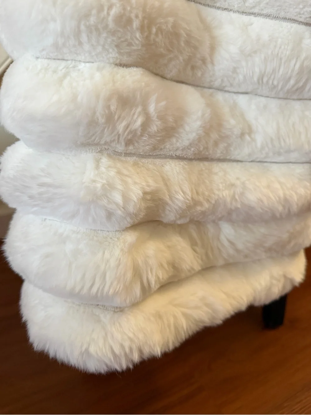 Collection by Michael Strahan Plush Faux Fur Throw Blanket - Cream